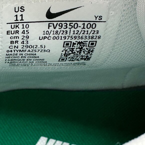 Men's Nike Terminator High Back9 White High-top shoes FV9350-100 Size 11 - Picture 11 of 12